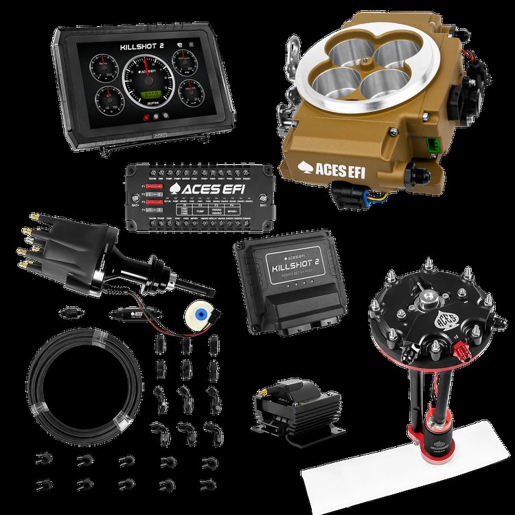 Complete Killshot 2 Pro EFI Conversion Kit for 4150-Flange Intake Manifolds [Gold]