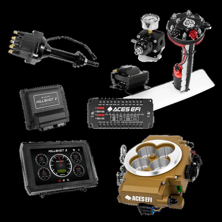 Complete Killshot 2 Pro EFI Conversion Kit for 4150-Flange Intake Manifolds [Gold]
