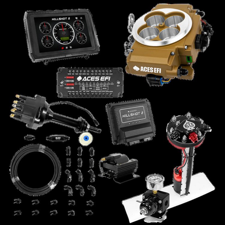 Complete Killshot 2 Pro EFI Conversion Kit for 4150-Flange Intake Manifolds [Gold]