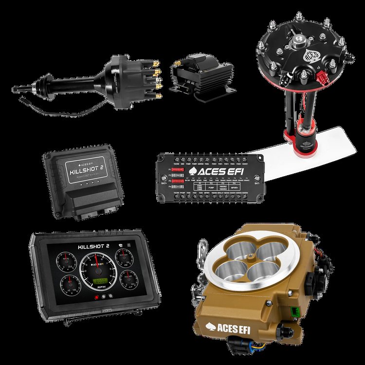 Complete Killshot 2 Pro EFI Conversion Kit for 4150-Flange Intake Manifolds [Gold]