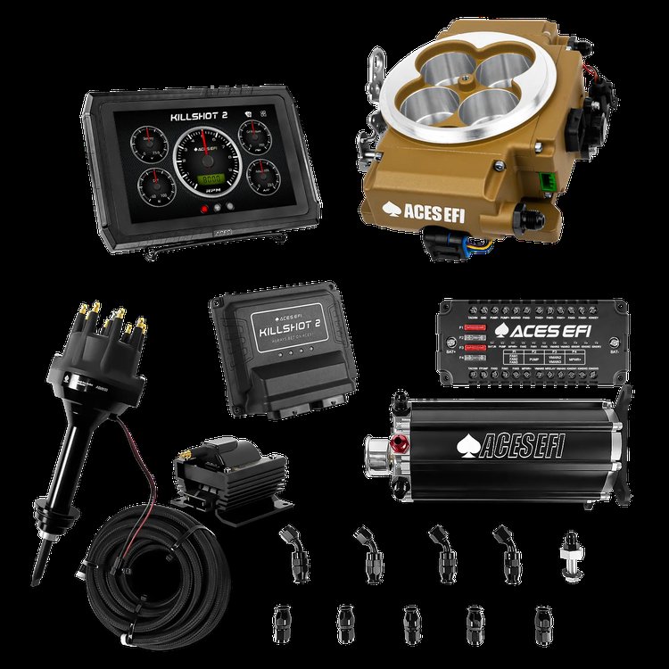 Complete Killshot 2 Pro EFI Conversion Kit for 4150-Flange Intake Manifolds [Gold]