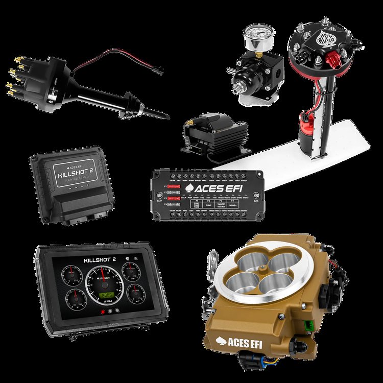 Complete Killshot 2 Pro EFI Conversion Kit for 4150-Flange Intake Manifolds [Gold]