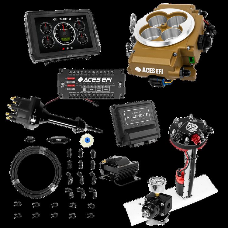 Complete Killshot 2 Pro EFI Conversion Kit for 4150-Flange Intake Manifolds [Gold]