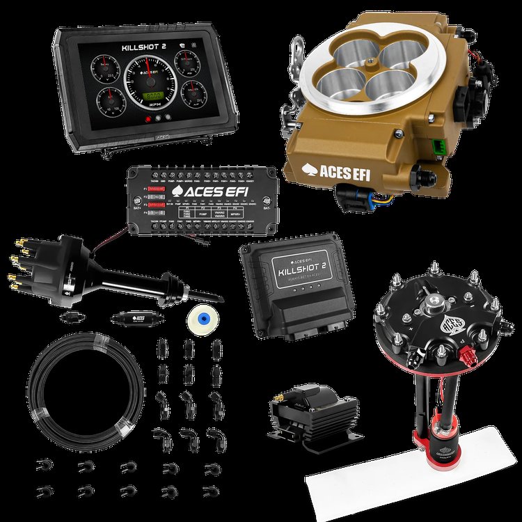 Complete Killshot 2 Pro EFI Conversion Kit for 4150-Flange Intake Manifolds [Gold]