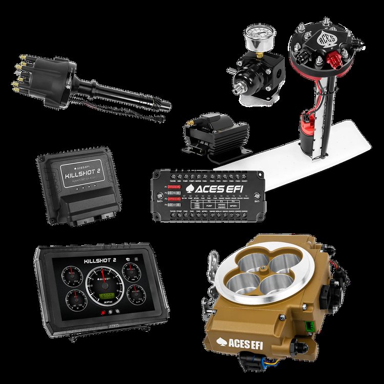 Complete Killshot 2 Pro EFI Conversion Kit for 4150-Flange Intake Manifolds [Gold]