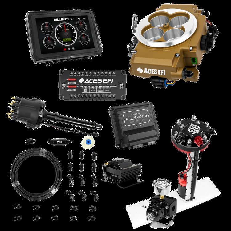 Complete Killshot 2 Pro EFI Conversion Kit for 4150-Flange Intake Manifolds [Gold]