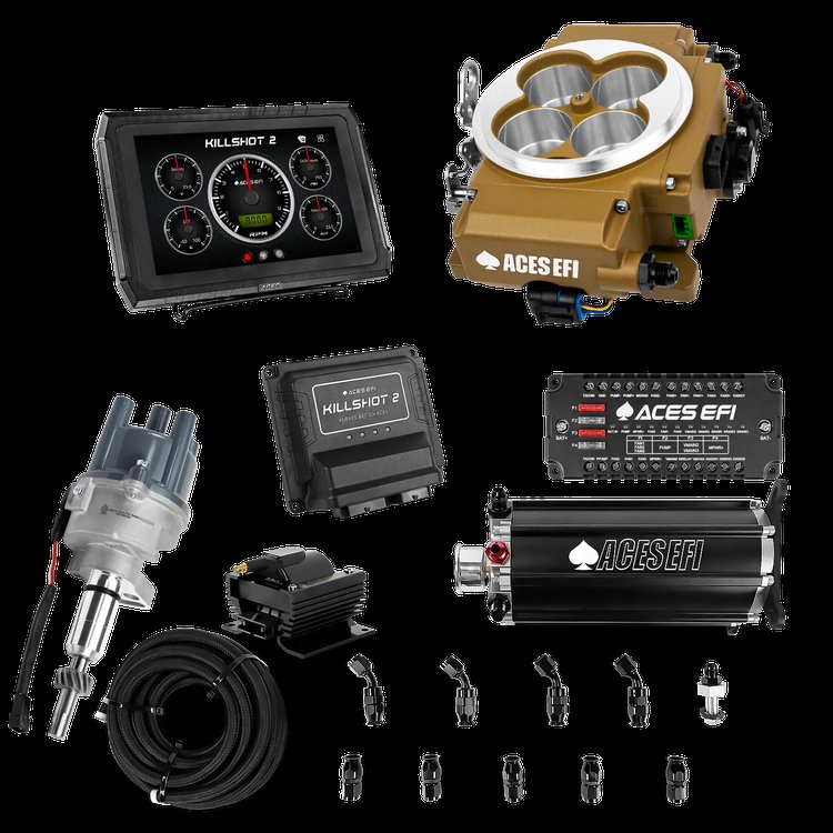 Complete Killshot 2 Pro EFI Conversion Kit for 4150-Flange Intake Manifolds [Gold]