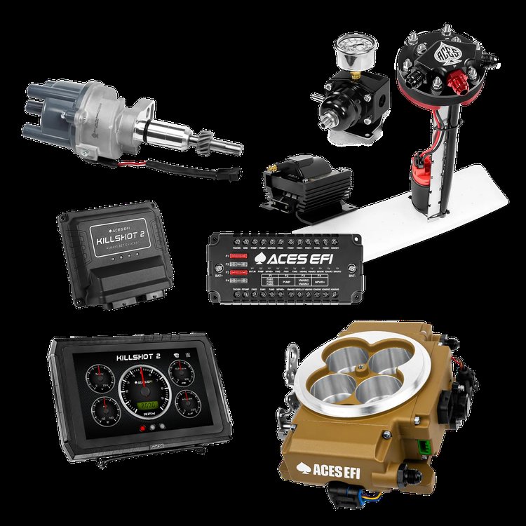 Complete Killshot 2 Pro EFI Conversion Kit for 4150-Flange Intake Manifolds [Gold]