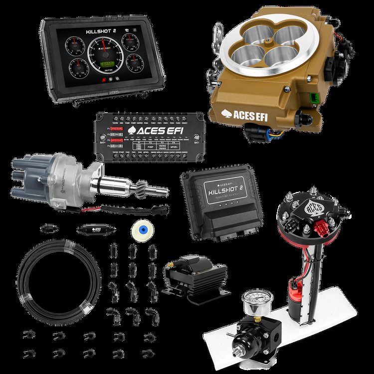 Complete Killshot 2 Pro EFI Conversion Kit for 4150-Flange Intake Manifolds [Gold]