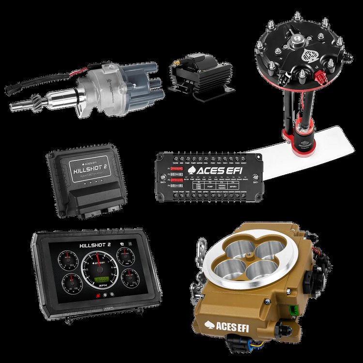 Complete Killshot 2 Pro EFI Conversion Kit for 4150-Flange Intake Manifolds [Gold]