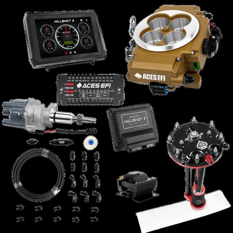Complete Killshot 2 Pro EFI Conversion Kit for 4150-Flange Intake Manifolds [Gold]