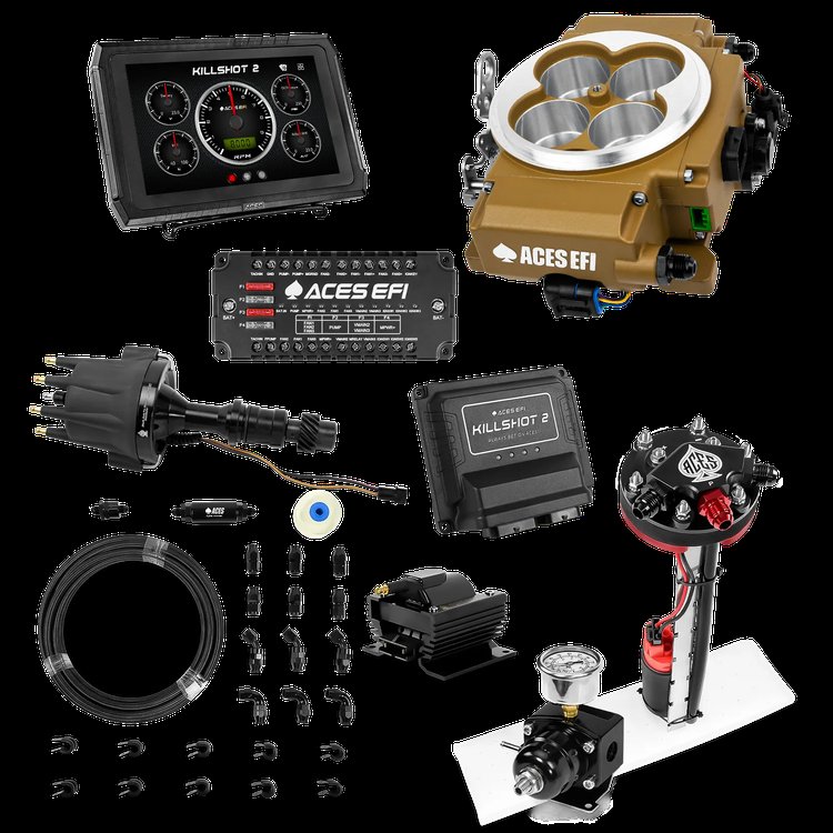 Complete Killshot 2 Pro EFI Conversion Kit for 4150-Flange Intake Manifolds [Gold]