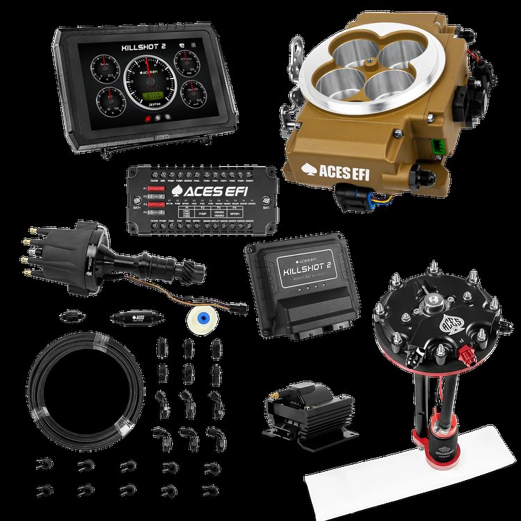 Complete Killshot 2 Pro EFI Conversion Kit for 4150-Flange Intake Manifolds [Gold]