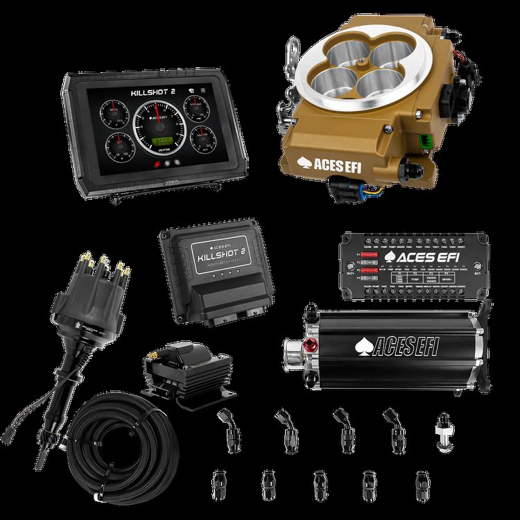 Complete Killshot 2 Pro EFI Conversion Kit for 4150-Flange Intake Manifolds [Gold]