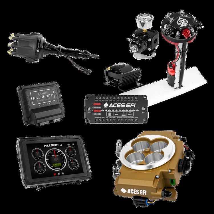 Complete Killshot 2 Pro EFI Conversion Kit for 4150-Flange Intake Manifolds [Gold]