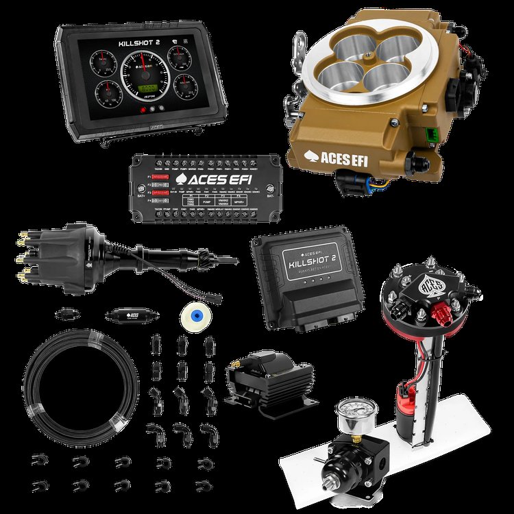 Complete Killshot 2 Pro EFI Conversion Kit for 4150-Flange Intake Manifolds [Gold]