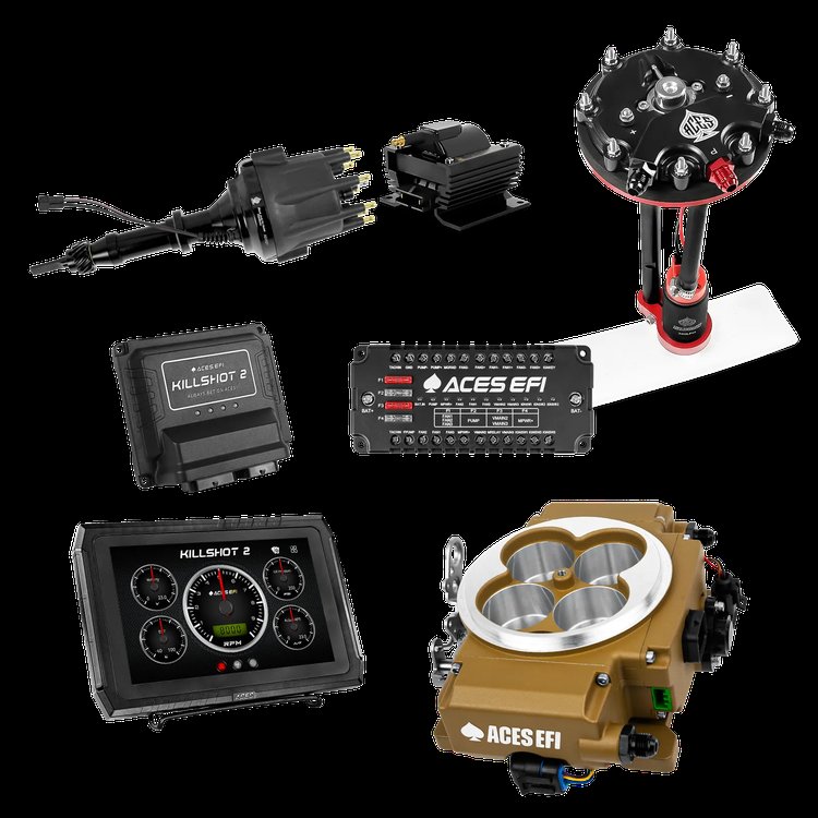 Complete Killshot 2 Pro EFI Conversion Kit for 4150-Flange Intake Manifolds [Gold]