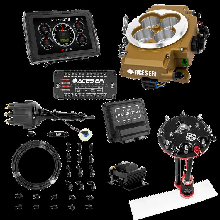Complete Killshot 2 Pro EFI Conversion Kit for 4150-Flange Intake Manifolds [Gold]