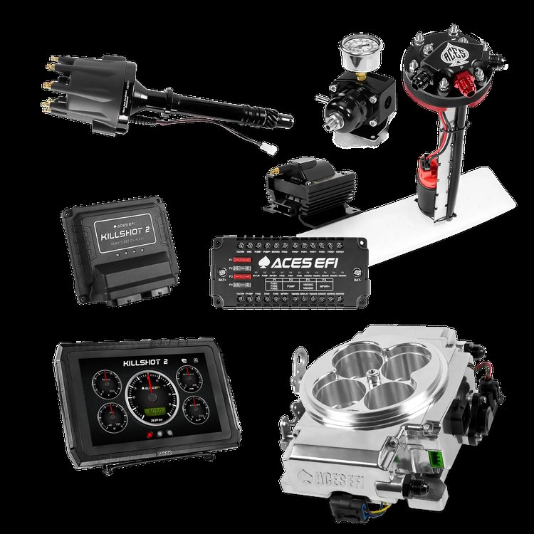 Complete Killshot 2 Pro EFI Conversion Kit for 4150-Flange Intake Manifolds [Polished]