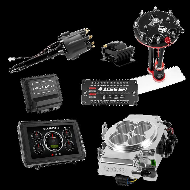 Complete Killshot 2 Pro EFI Conversion Kit for 4150-Flange Intake Manifolds [Polished]