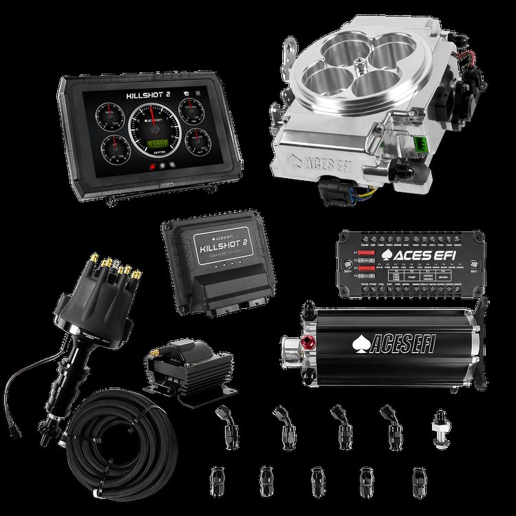 Complete Killshot 2 Pro EFI Conversion Kit for 4150-Flange Intake Manifolds [Polished]