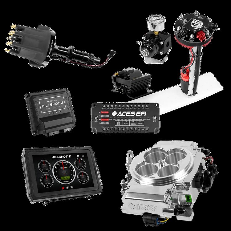 Complete Killshot 2 Pro EFI Conversion Kit for 4150-Flange Intake Manifolds [Polished]