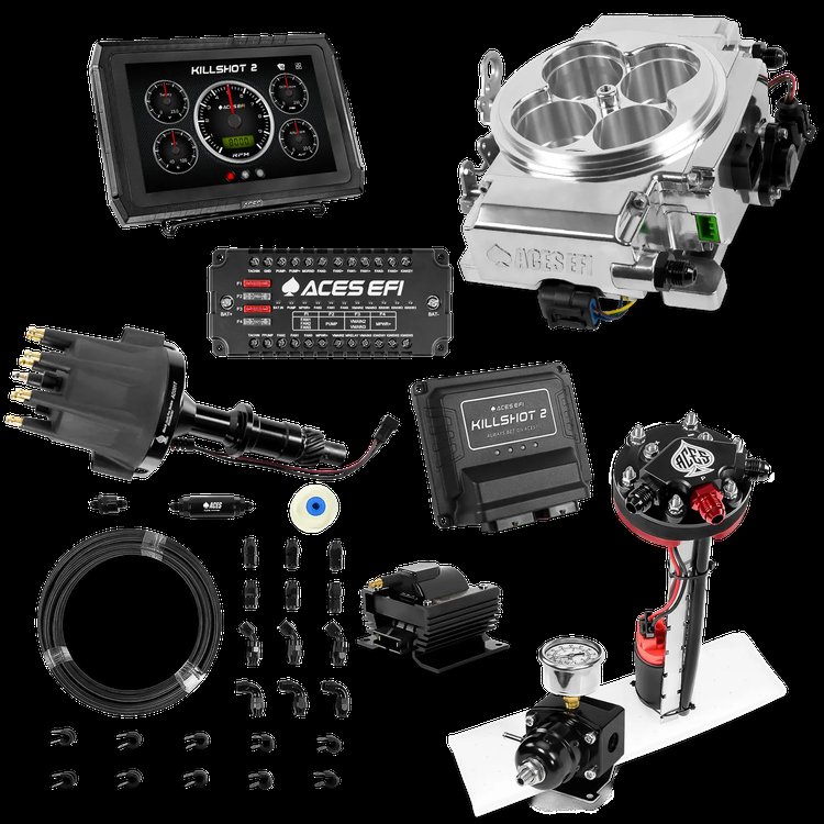 Complete Killshot 2 Pro EFI Conversion Kit for 4150-Flange Intake Manifolds [Polished]