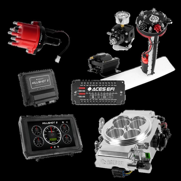 Complete Killshot 2 Pro EFI Conversion Kit for 4150-Flange Intake Manifolds [Polished]