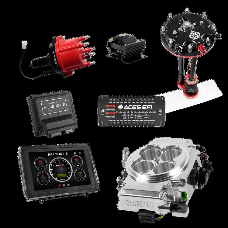 Complete Killshot 2 Pro EFI Conversion Kit for 4150-Flange Intake Manifolds [Polished]