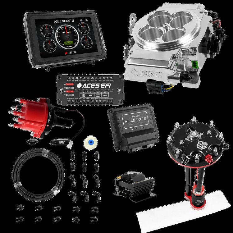 Complete Killshot 2 Pro EFI Conversion Kit for 4150-Flange Intake Manifolds [Polished]