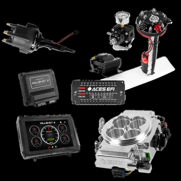 Complete Killshot 2 Pro EFI Conversion Kit for 4150-Flange Intake Manifolds [Polished]