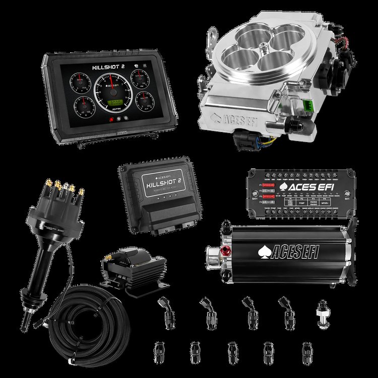 Complete Killshot 2 Pro EFI Conversion Kit for 4150-Flange Intake Manifolds [Polished]