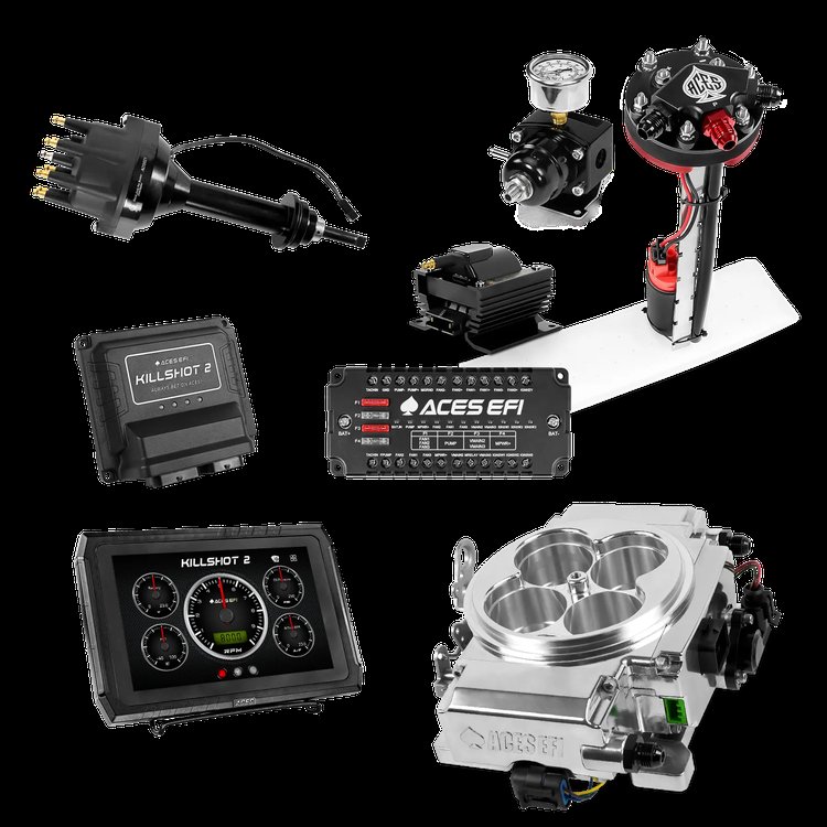 Complete Killshot 2 Pro EFI Conversion Kit for 4150-Flange Intake Manifolds [Polished]