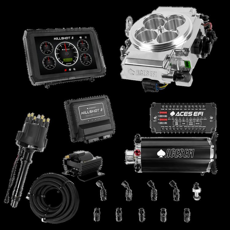 Complete Killshot 2 Pro EFI Conversion Kit for 4150-Flange Intake Manifolds [Polished]