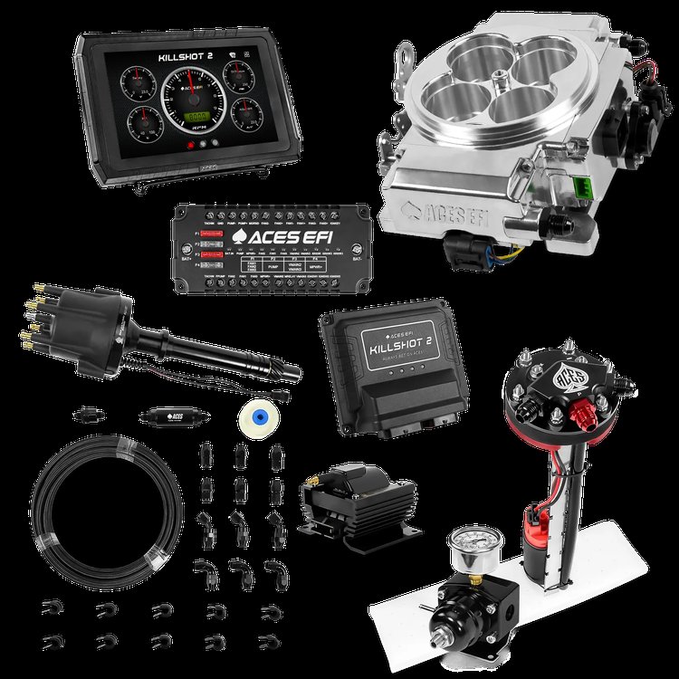 Complete Killshot 2 Pro EFI Conversion Kit for 4150-Flange Intake Manifolds [Polished]