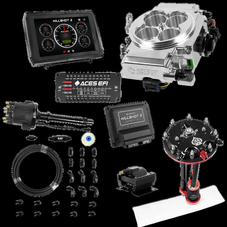 Complete Killshot 2 Pro EFI Conversion Kit for 4150-Flange Intake Manifolds [Polished]