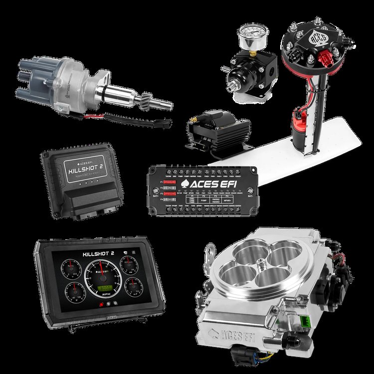 Complete Killshot 2 Pro EFI Conversion Kit for 4150-Flange Intake Manifolds [Polished]
