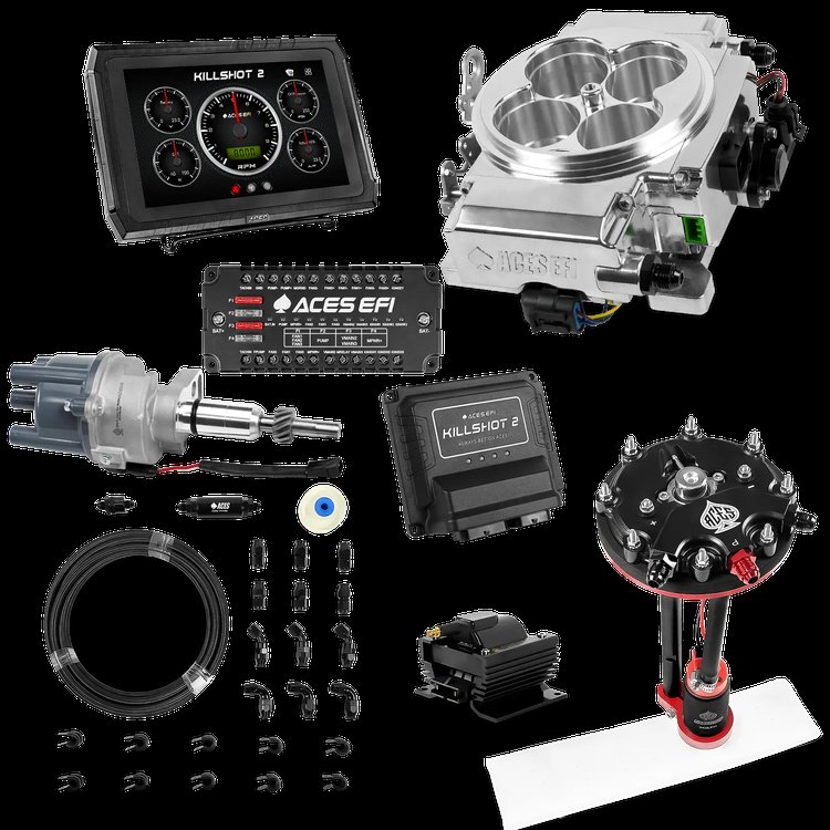 Complete Killshot 2 Pro EFI Conversion Kit for 4150-Flange Intake Manifolds [Polished]