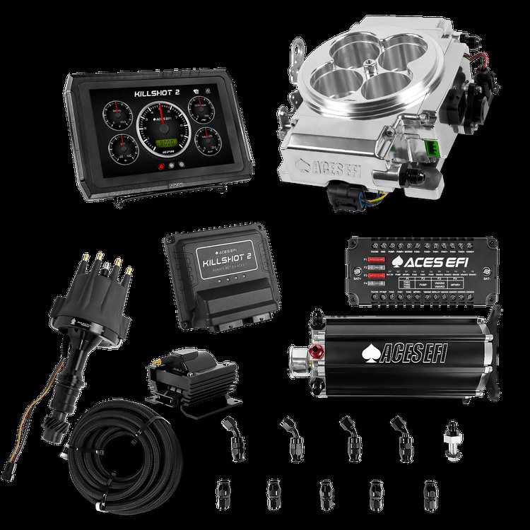 Complete Killshot 2 Pro EFI Conversion Kit for 4150-Flange Intake Manifolds [Polished]