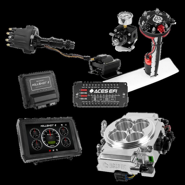 Complete Killshot 2 Pro EFI Conversion Kit for 4150-Flange Intake Manifolds [Polished]