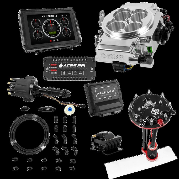 Complete Killshot 2 Pro EFI Conversion Kit for 4150-Flange Intake Manifolds [Polished]