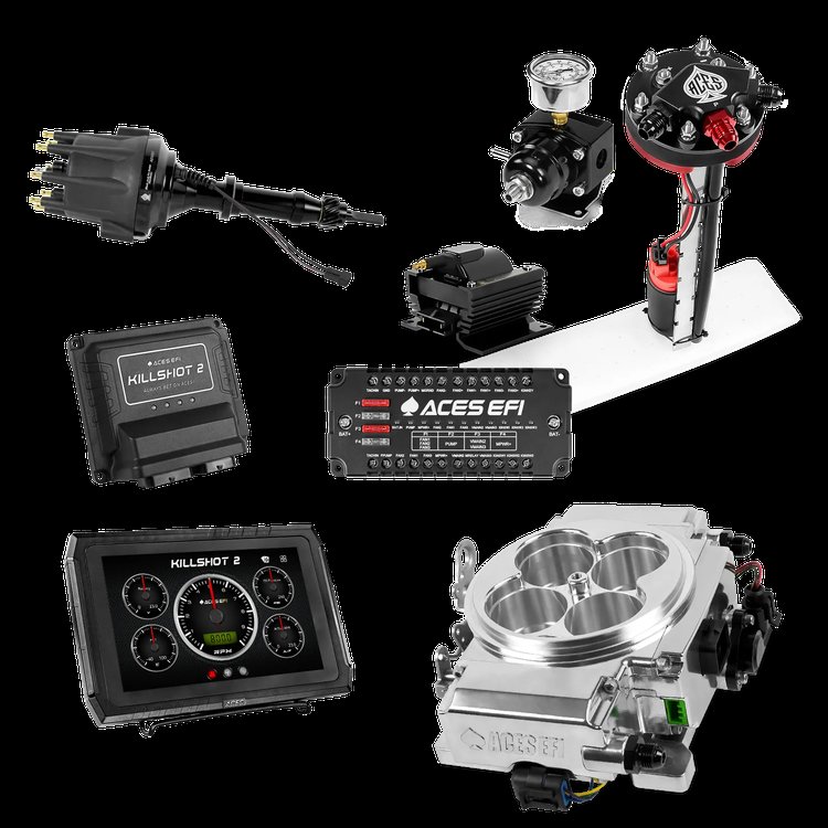 Complete Killshot 2 Pro EFI Conversion Kit for 4150-Flange Intake Manifolds [Polished]