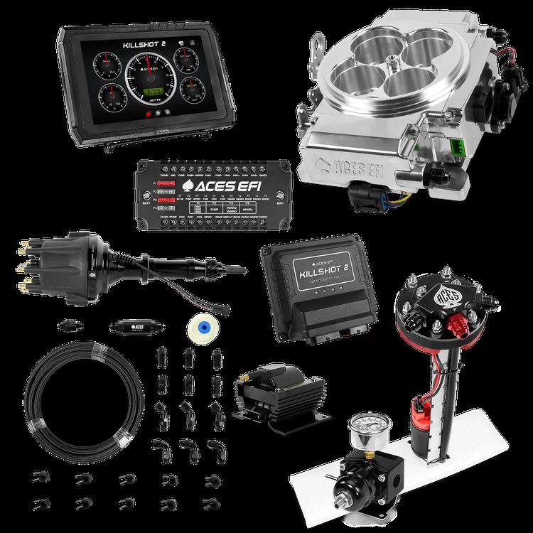 Complete Killshot 2 Pro EFI Conversion Kit for 4150-Flange Intake Manifolds [Polished]