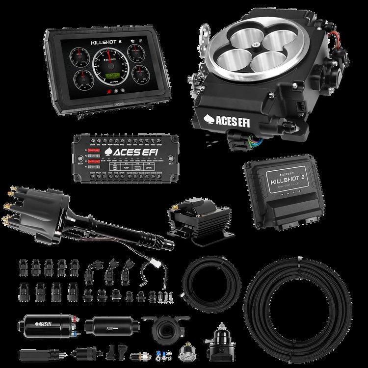 Complete Killshot 2 Pro EFI Conversion Kit for 4150-Flange Intake Manifolds [Black]