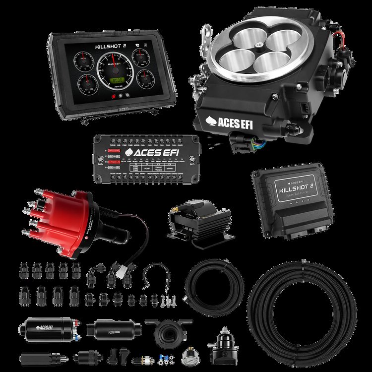 Complete Killshot 2 Pro EFI Conversion Kit for 4150-Flange Intake Manifolds [Black]