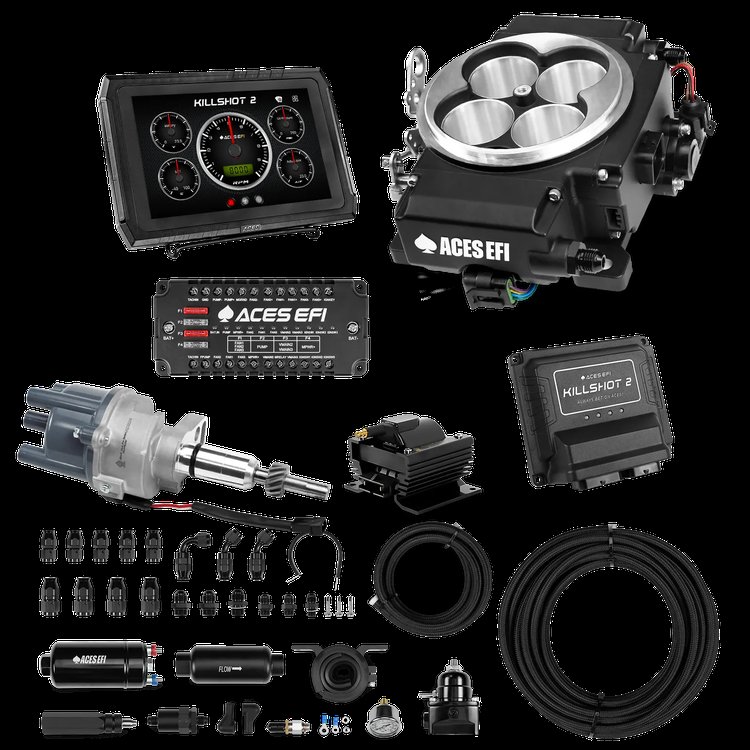 Complete Killshot 2 Pro EFI Conversion Kit for 4150-Flange Intake Manifolds [Black]