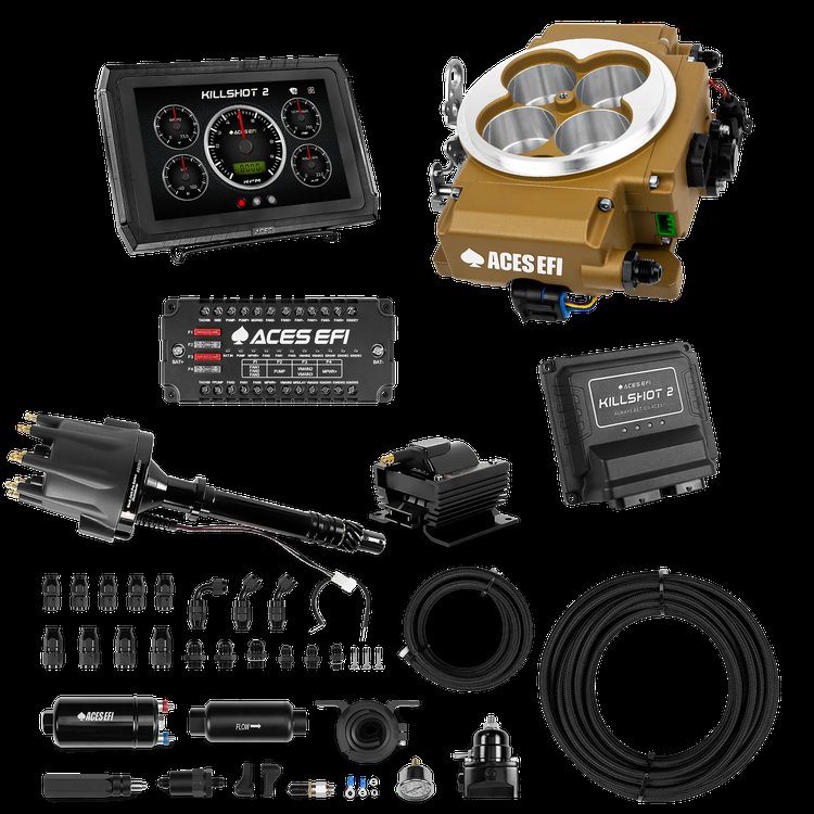 Complete Killshot 2 Pro EFI Conversion Kit for 4150-Flange Intake Manifolds [Gold]