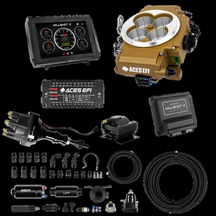 Complete Killshot 2 Pro EFI Conversion Kit for 4150-Flange Intake Manifolds [Gold]