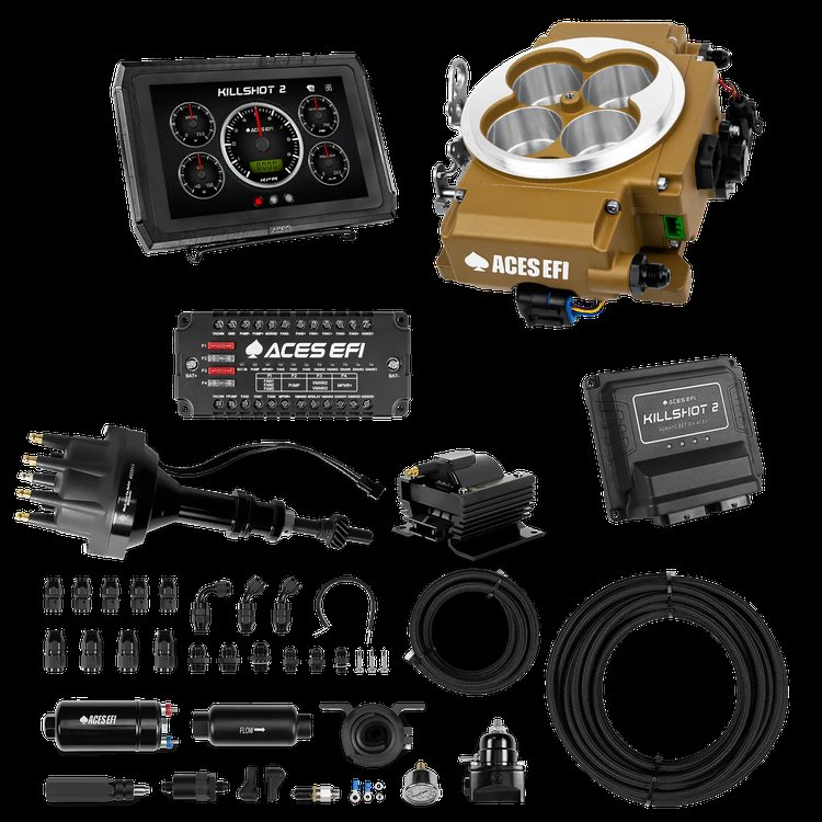 Complete Killshot 2 Pro EFI Conversion Kit for 4150-Flange Intake Manifolds [Gold]