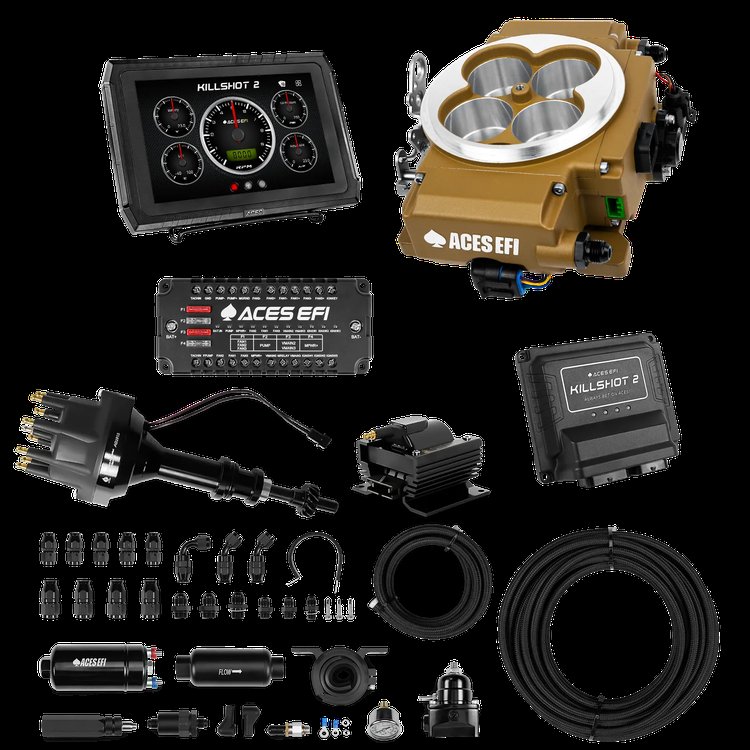 Complete Killshot 2 Pro EFI Conversion Kit for 4150-Flange Intake Manifolds [Gold]